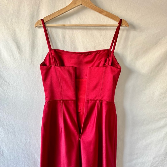 Vintage Y2K Cache Maroon Ball Gown with Corset Bodice - Picture 5 of 16